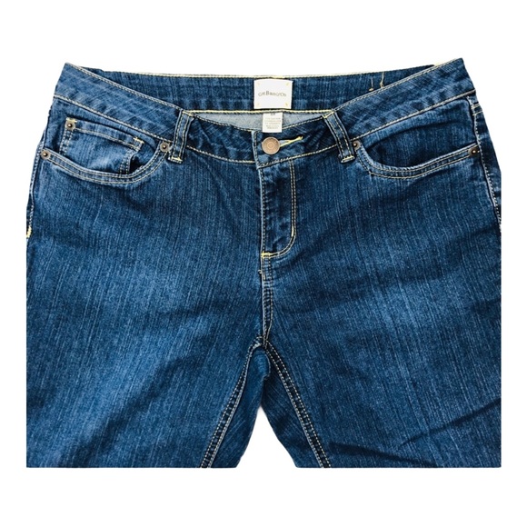 GH Bass & Company Jeans 30x31 6R Low Rise boot cut Dark Wash like new. Stretchy - Picture 3 of 4